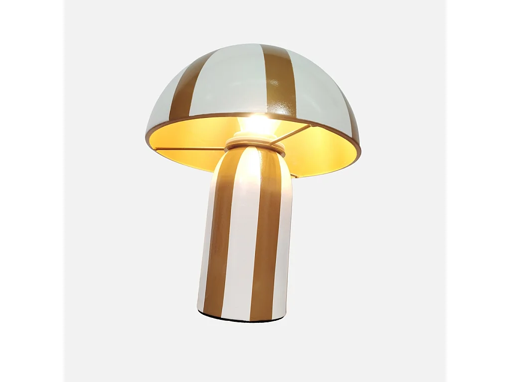 Lampe de table intérieur métal Ø20cm ocre - Nyx