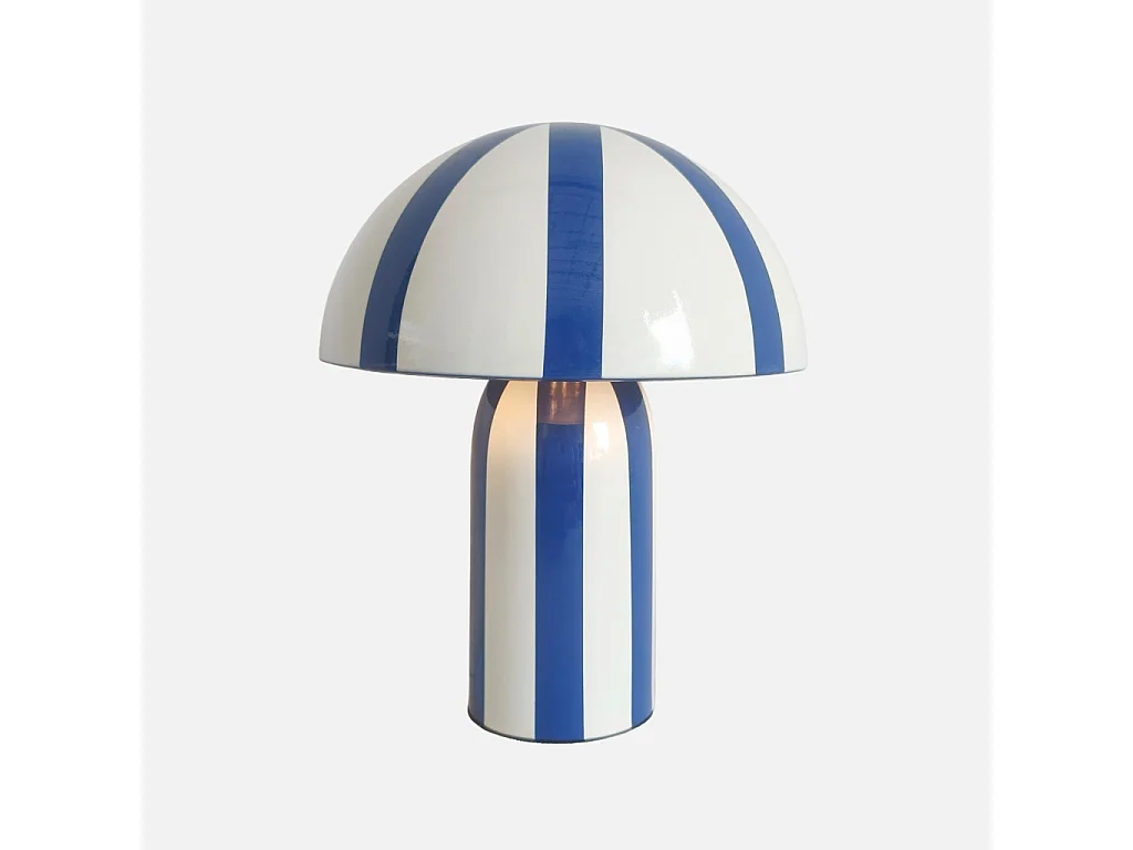 Lampe de table intérieur métal Ø20cm bleu - Nyx