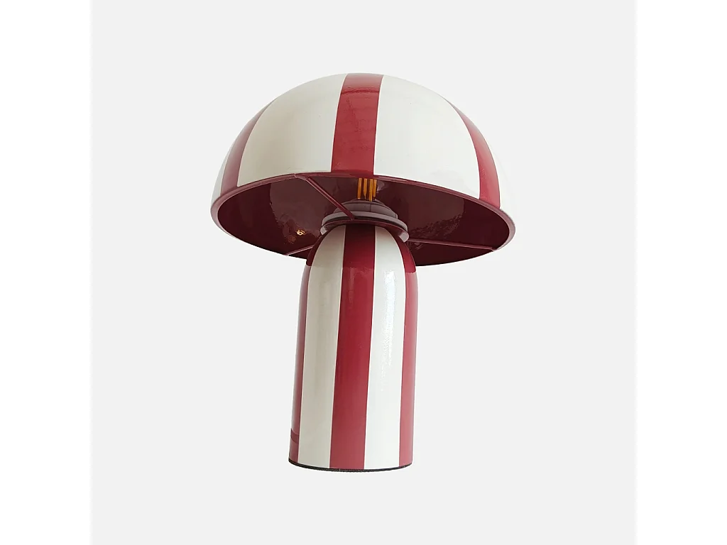 Lampe de table intérieur métal Ø20cm bordeaux - Nyx