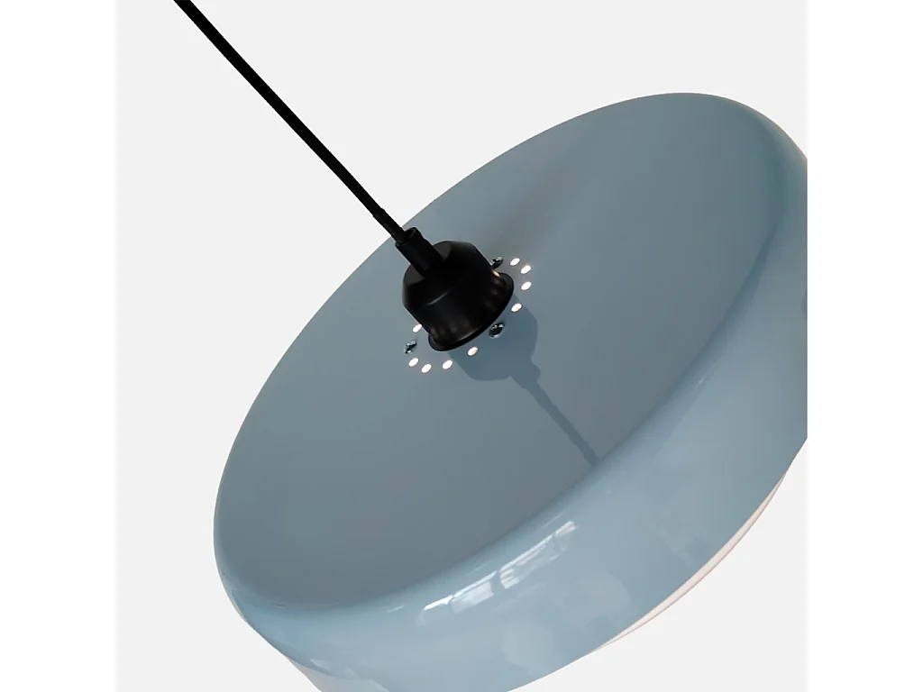 Sospensione interna metallo, Ø35cm, Kova, Blu chiaro, 35x35x15 cm