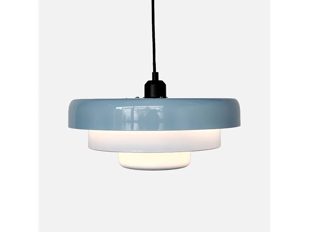 Sospensione interna metallo, Ø35cm, Kova, Blu chiaro, 35x35x15 cm