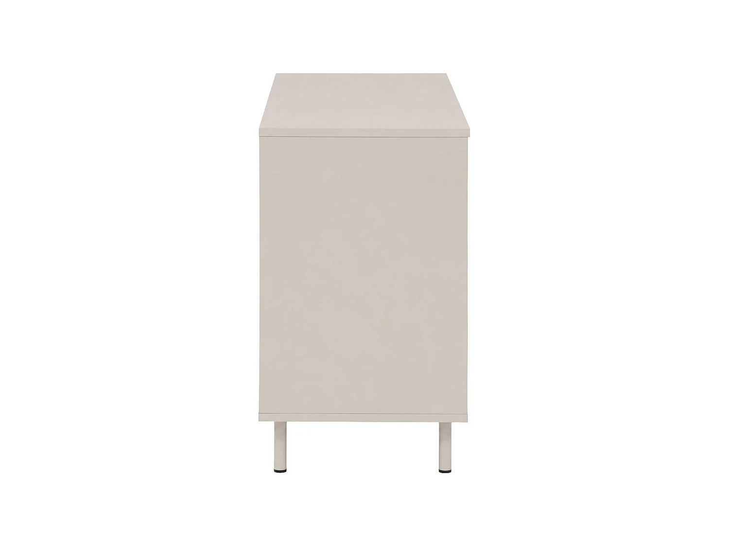 Aparador de madera y metal con 4 puertas, 160cm beige
