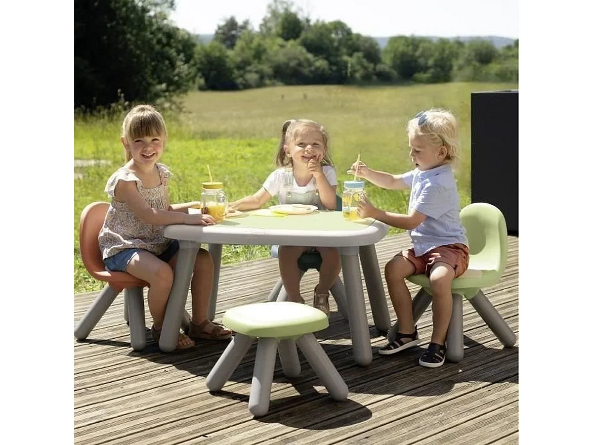 Smoby Life Kid Blue Kinderstoel - UV-bestendig gerecycled plastic, zithoogte 27 cm