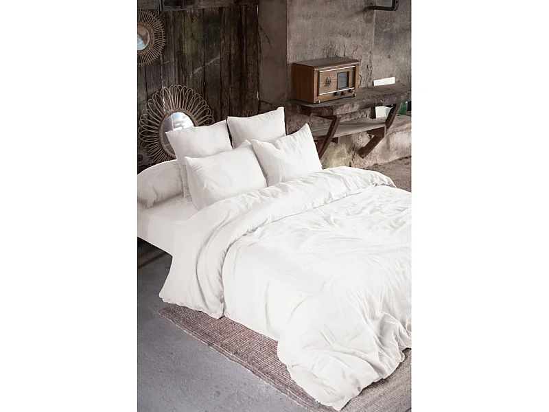 Taie d'oreiller Déco "Gaïa" 80 x 80 cm "Gaze de Coton" l'Effet Papillon