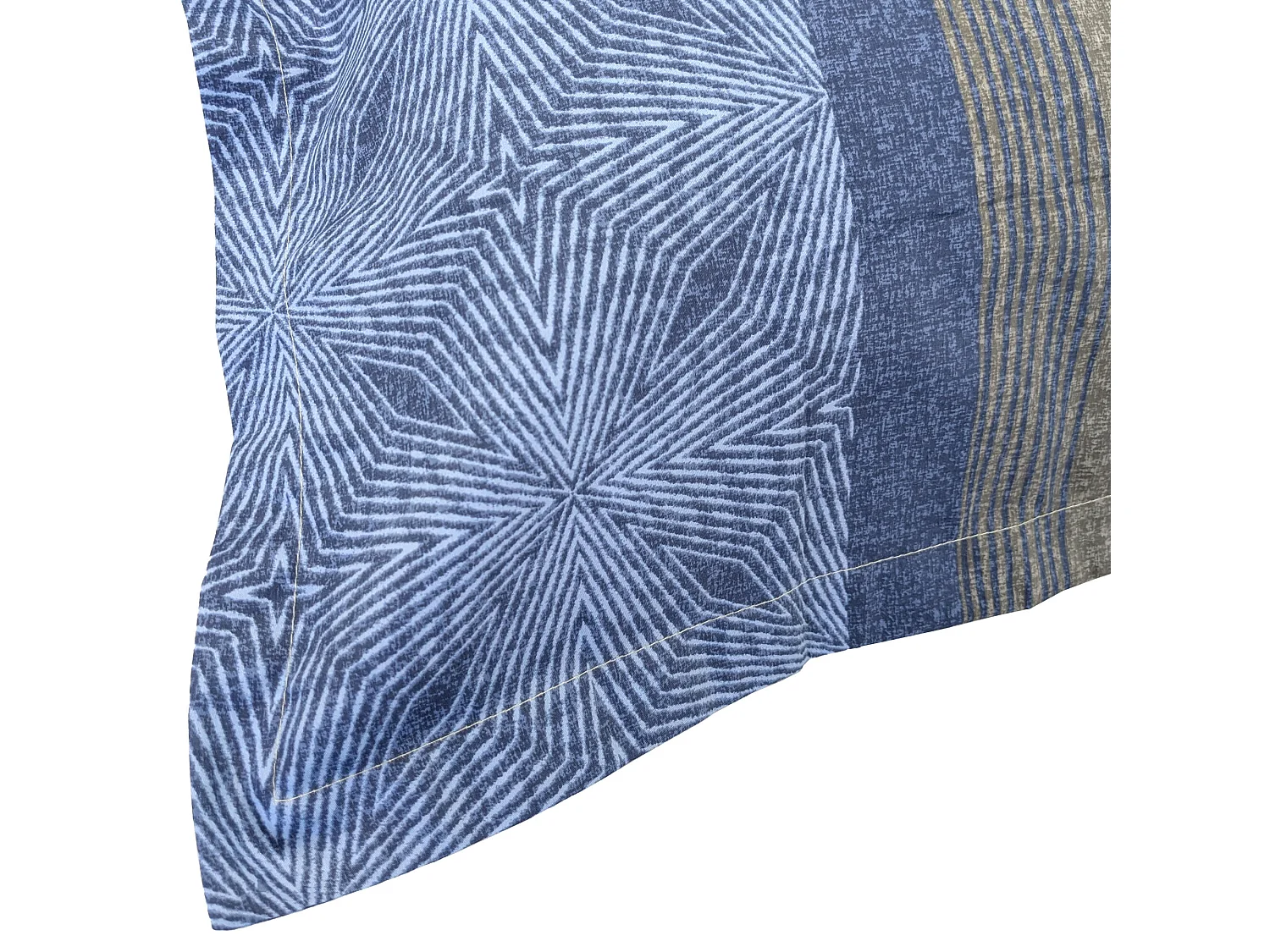 Taie d'oreiller 70x50 cm satin de coton TIAGO bleu Indigo