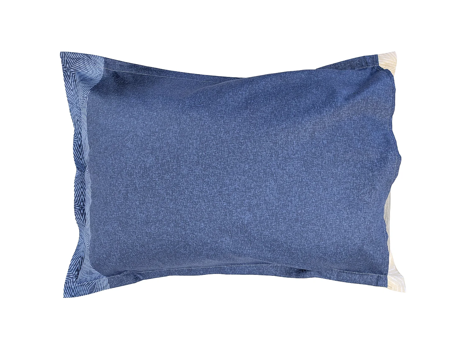 Taie d'oreiller 70x50 cm satin de coton TIAGO bleu Indigo