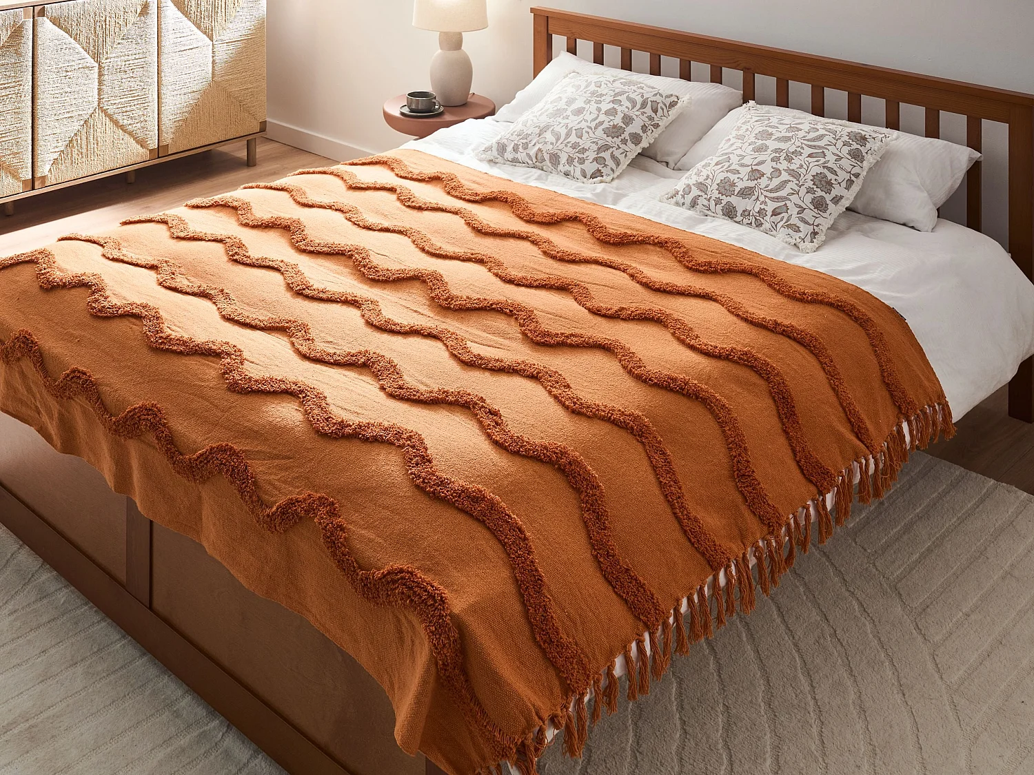 Couverture KHARI Coton 150 x 200 cm Orange