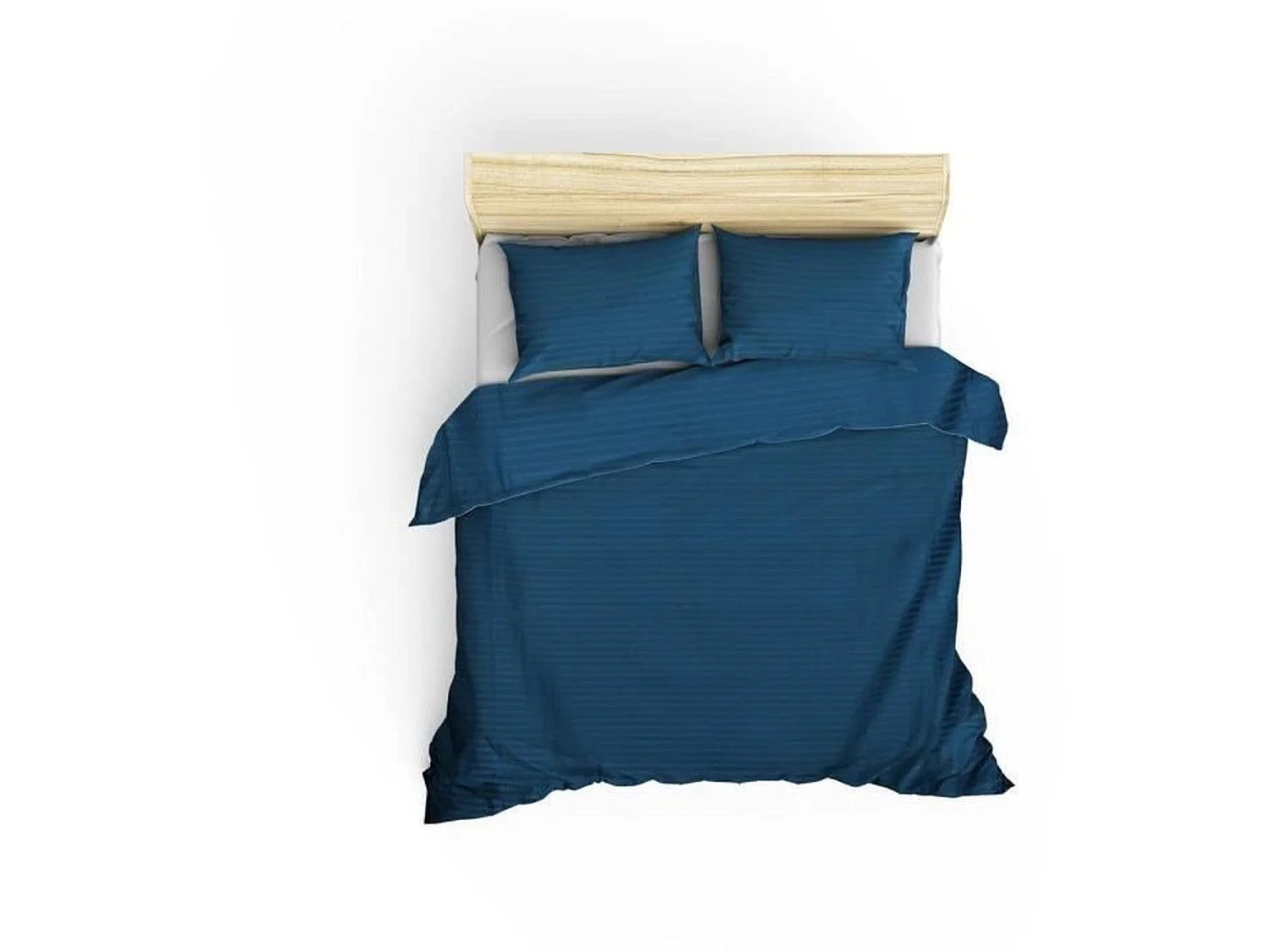 Luxe Satijn Katoenen King Dekbedovertrek Set - Blauw - 220x240cm + 2 Kussenslopen 60x60cm