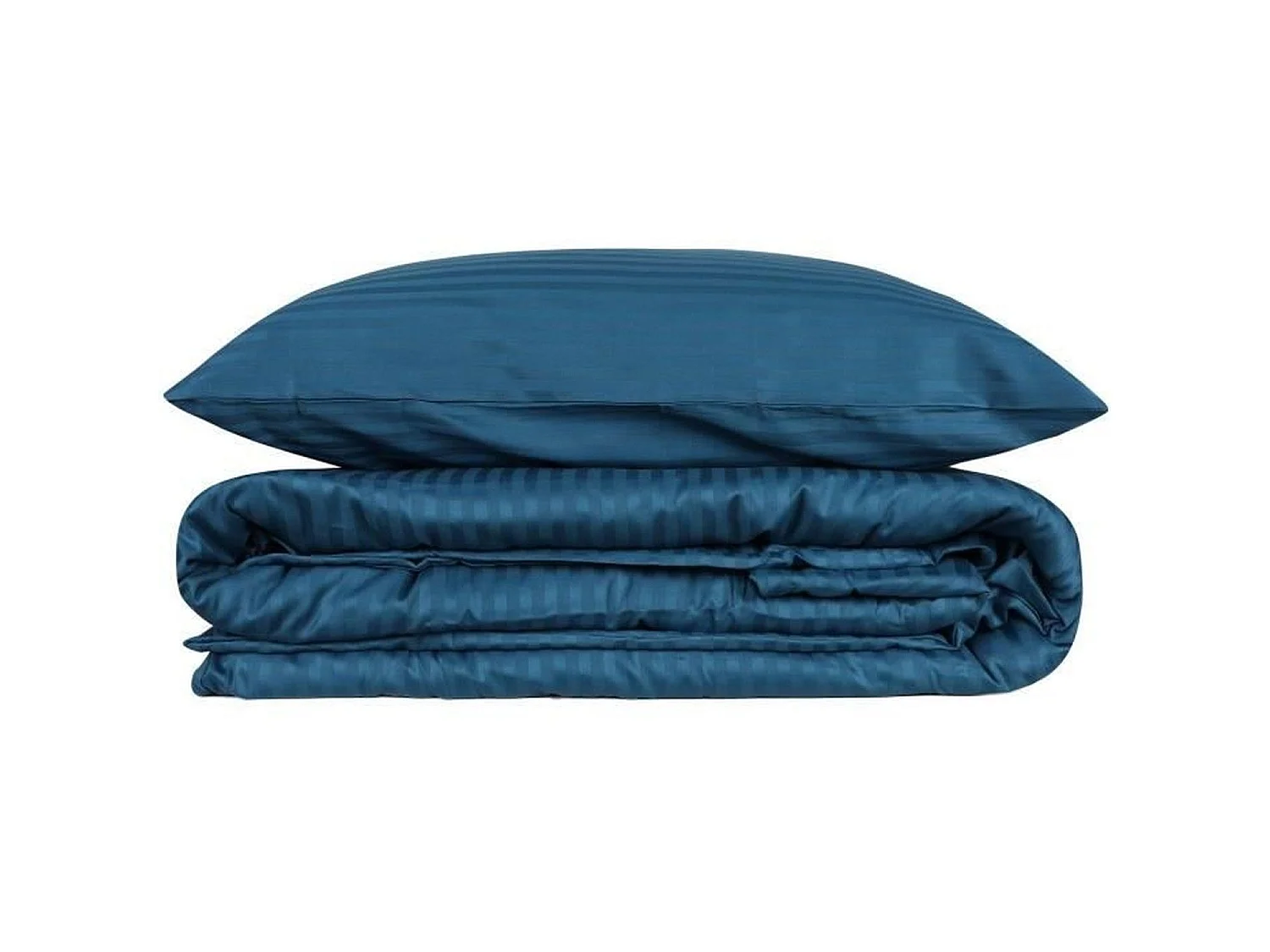 Luxe Satijn Katoenen King Dekbedovertrek Set - Blauw - 220x240cm + 2 Kussenslopen 60x60cm