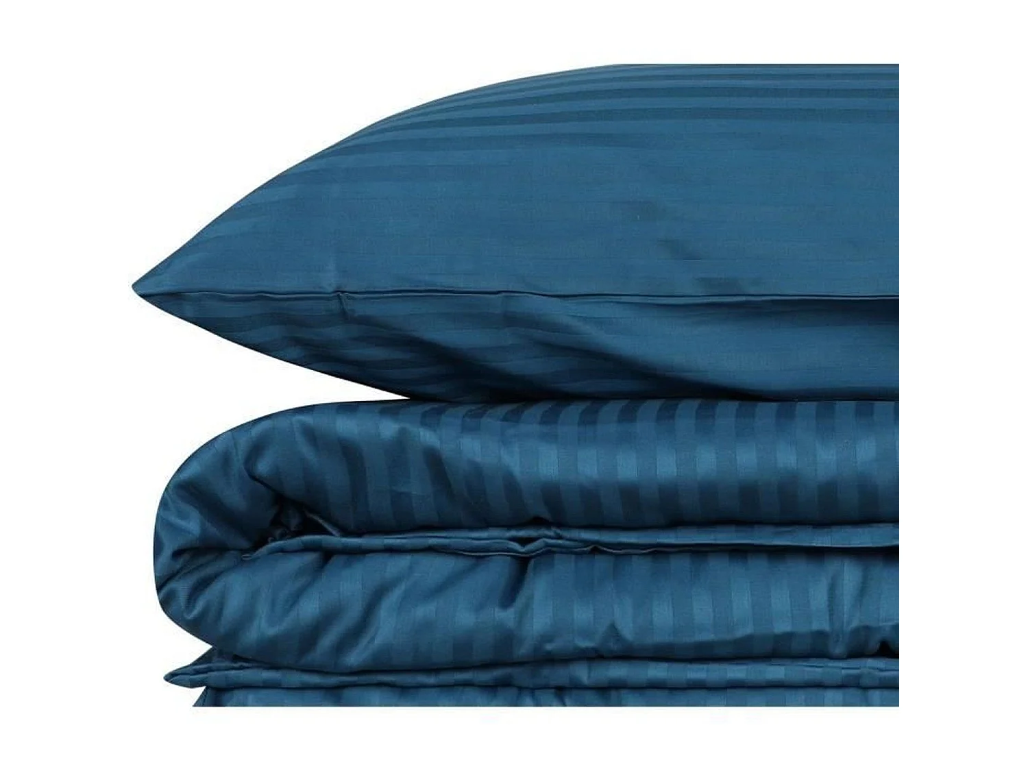 Luxe Satijn Katoenen King Dekbedovertrek Set - Blauw - 220x240cm + 2 Kussenslopen 60x60cm