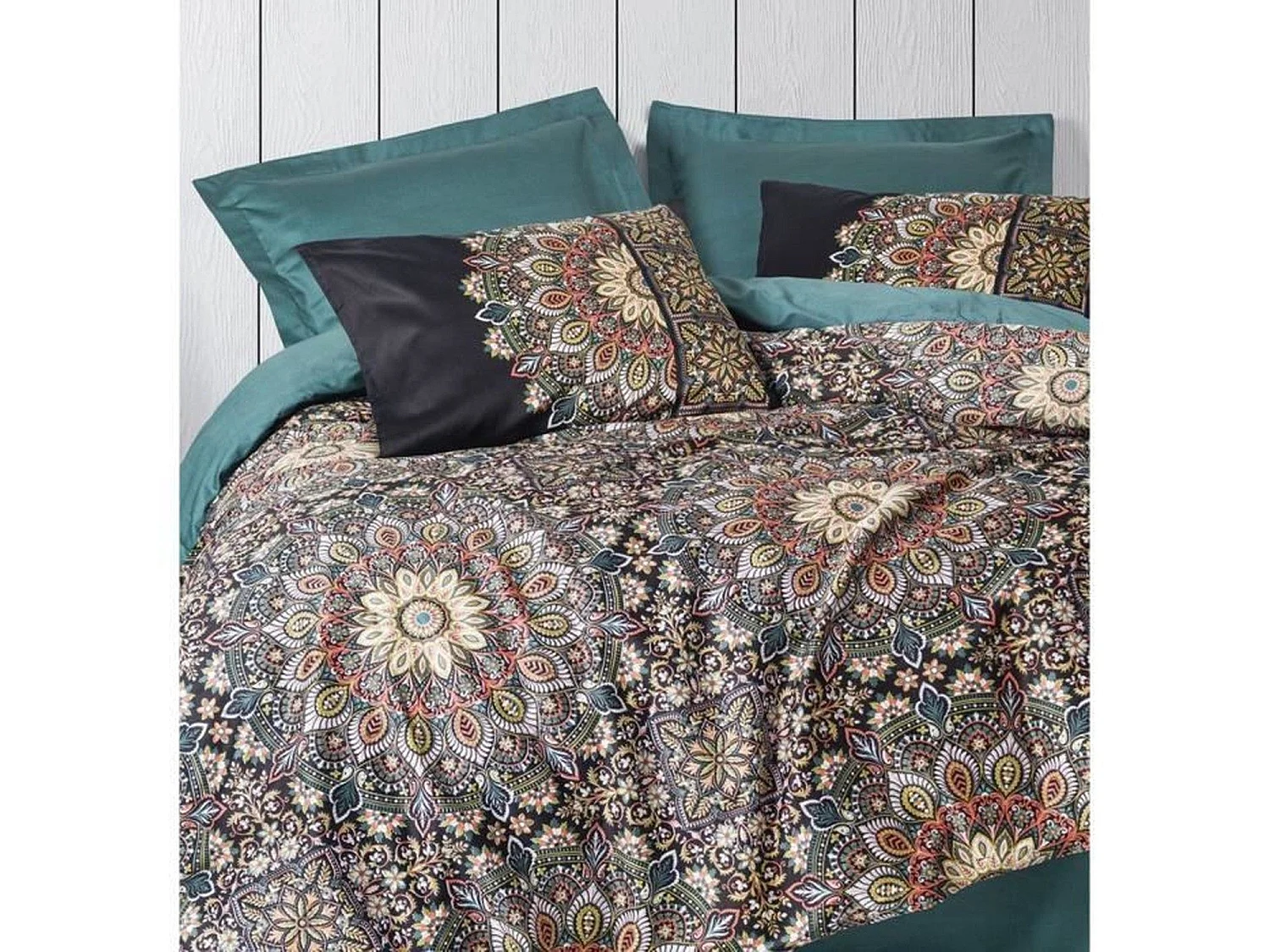 Luxe Satijn Katoen King Size Dekbedovertrek Set - Blauw Petrol - 220 x 240 cm + 2 Kussenslopen 60 x 60 cm