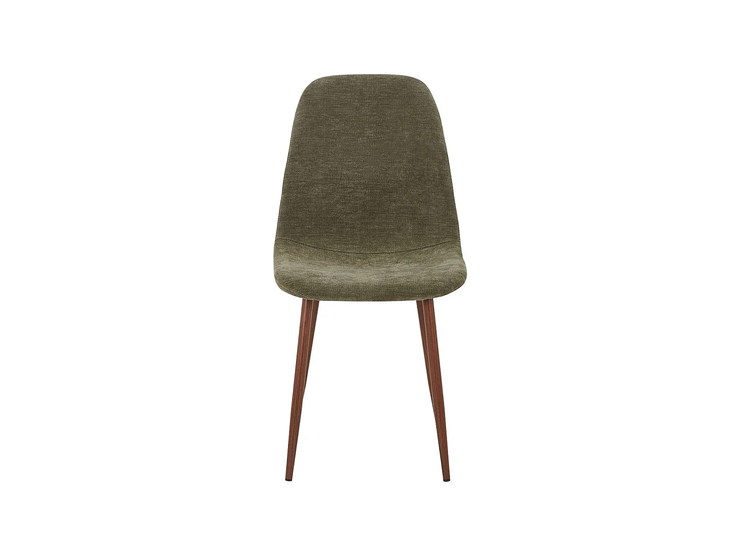 Silla de madera y tela con patas color nogal , set de 2 verde kaki