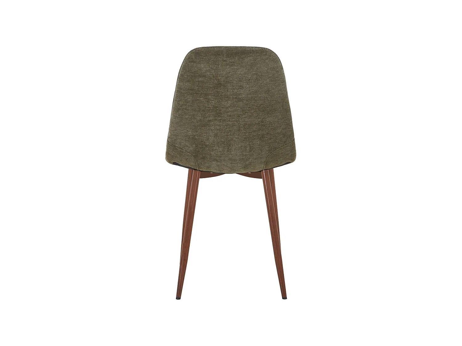 Silla de madera y tela con patas color nogal , set de 2 verde kaki