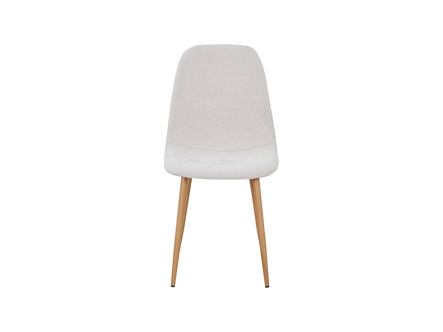 Silla de madera y tela con patas color natural, set de 4 beige