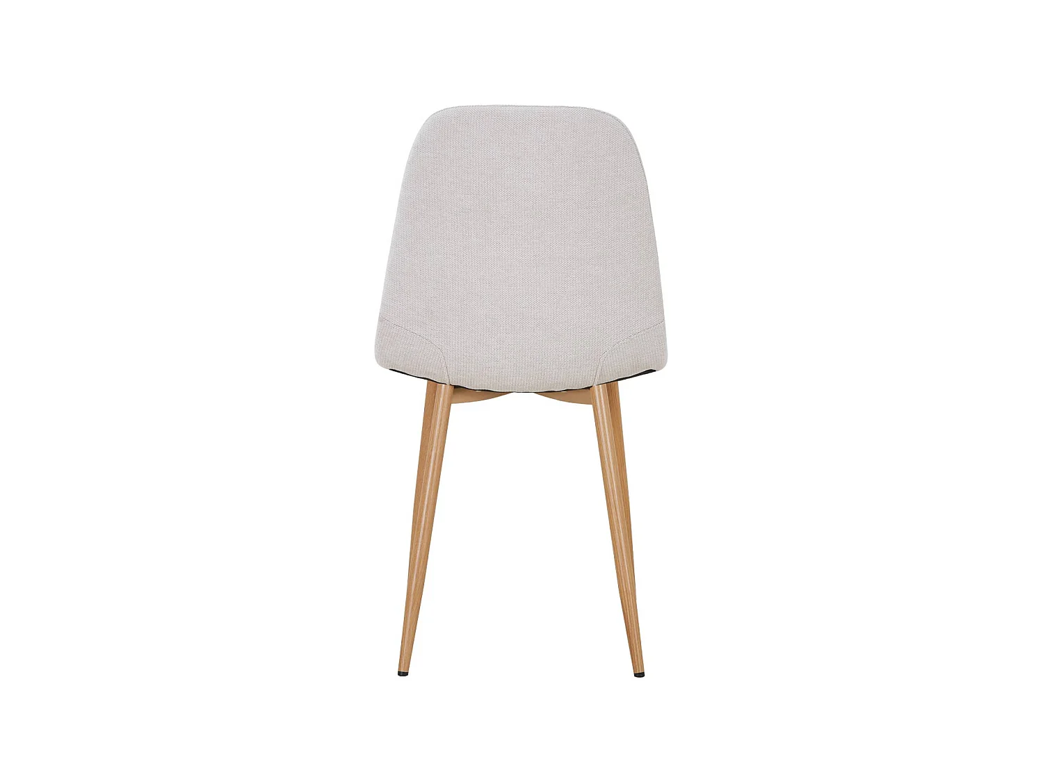Silla de madera y tela con patas color natural, set de 4 beige