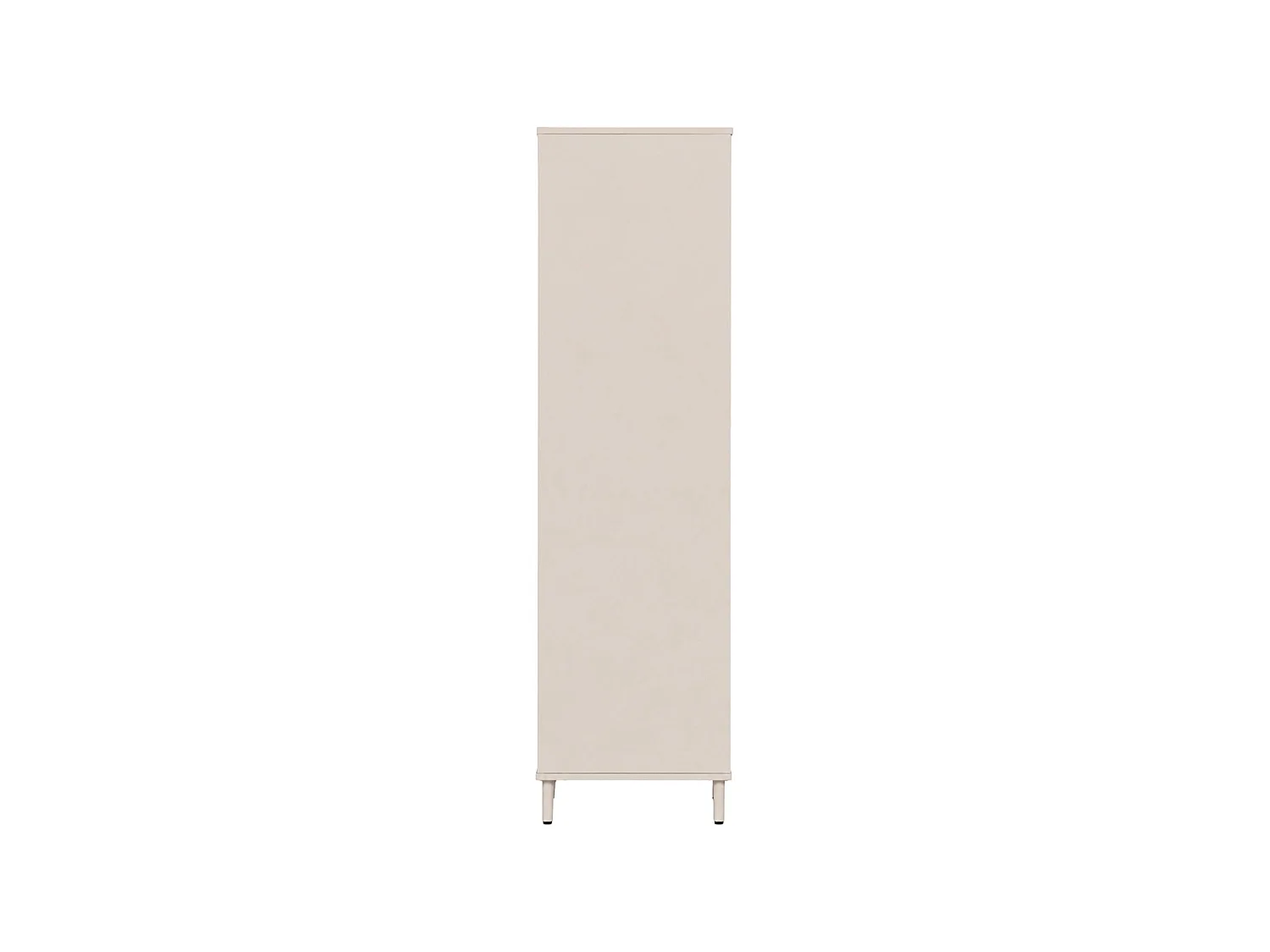Guardaroba decorativo in legno e metallo 2 ripiani 1 appendiabiti, Ellie, Beige, 80x45x180 cm