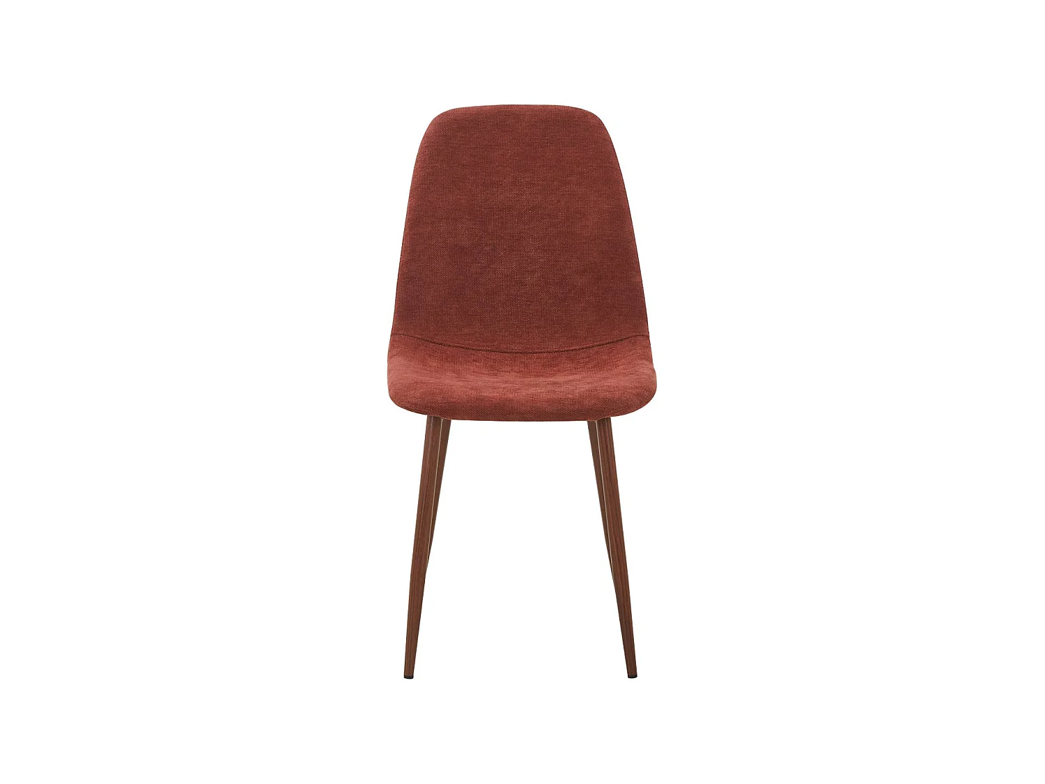 Silla de madera y tela con patas color nogal , set de 2 rojo