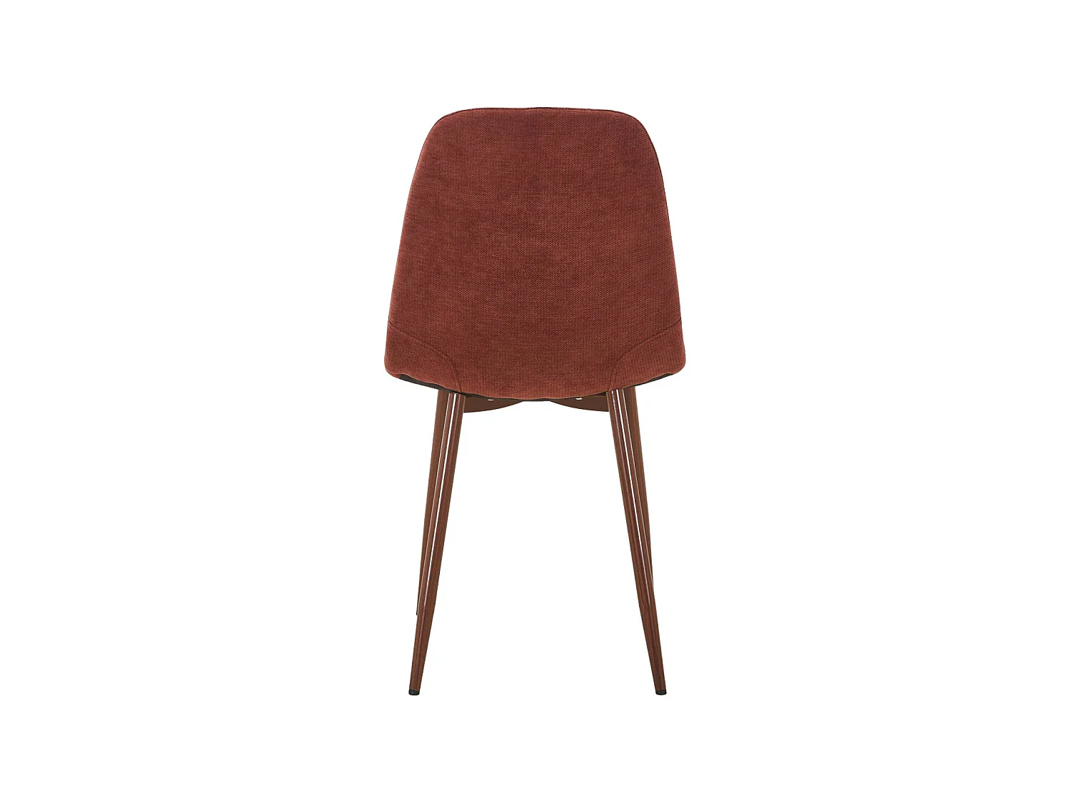 Silla de madera y tela con patas color nogal , set de 2 rojo