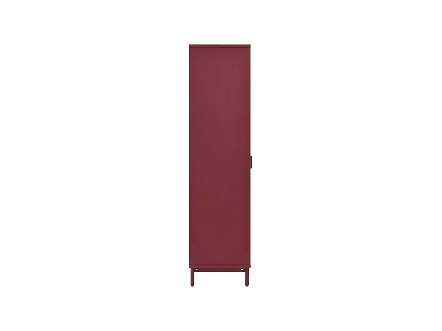 Guardaroba decorativo in legno e metallo 2 ripiani 1 appendiabiti, Ellie, Bordeaux, 80x45x180 cm
