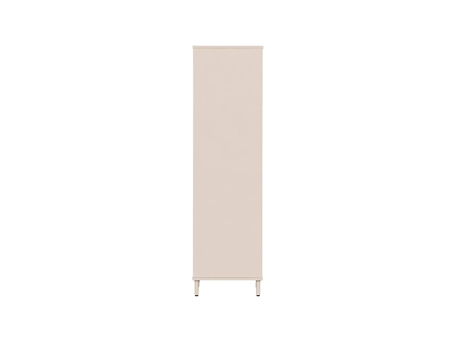 Guardaroba decorativo in legno e metallo 5 ripiani 1 appendiabiti, Ellie, Beige, 119x45x180 cm