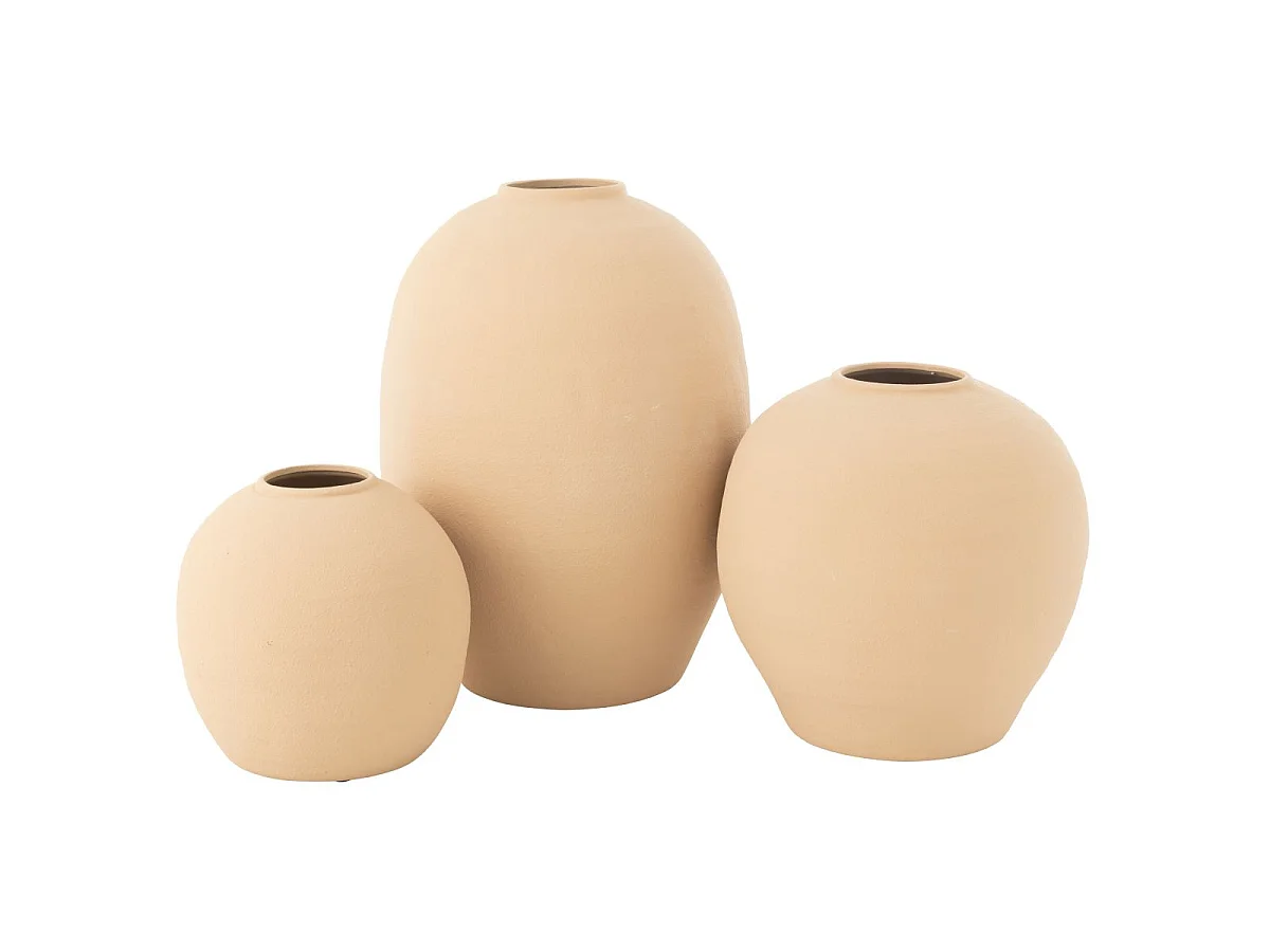 Vase Déco en Argile "Cassia" 28cm Beige