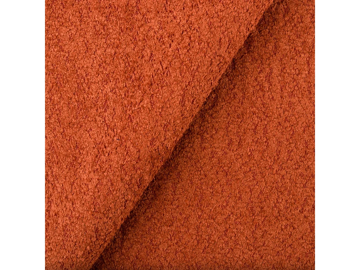 FURNISTAR Gestoffeerd bed CHLOE met opbergruimte 120x200|Tweepersoonsbed met opbergruimte en lattenbodem|Boxspring-look|zonder matras|slaapkamer-oranje