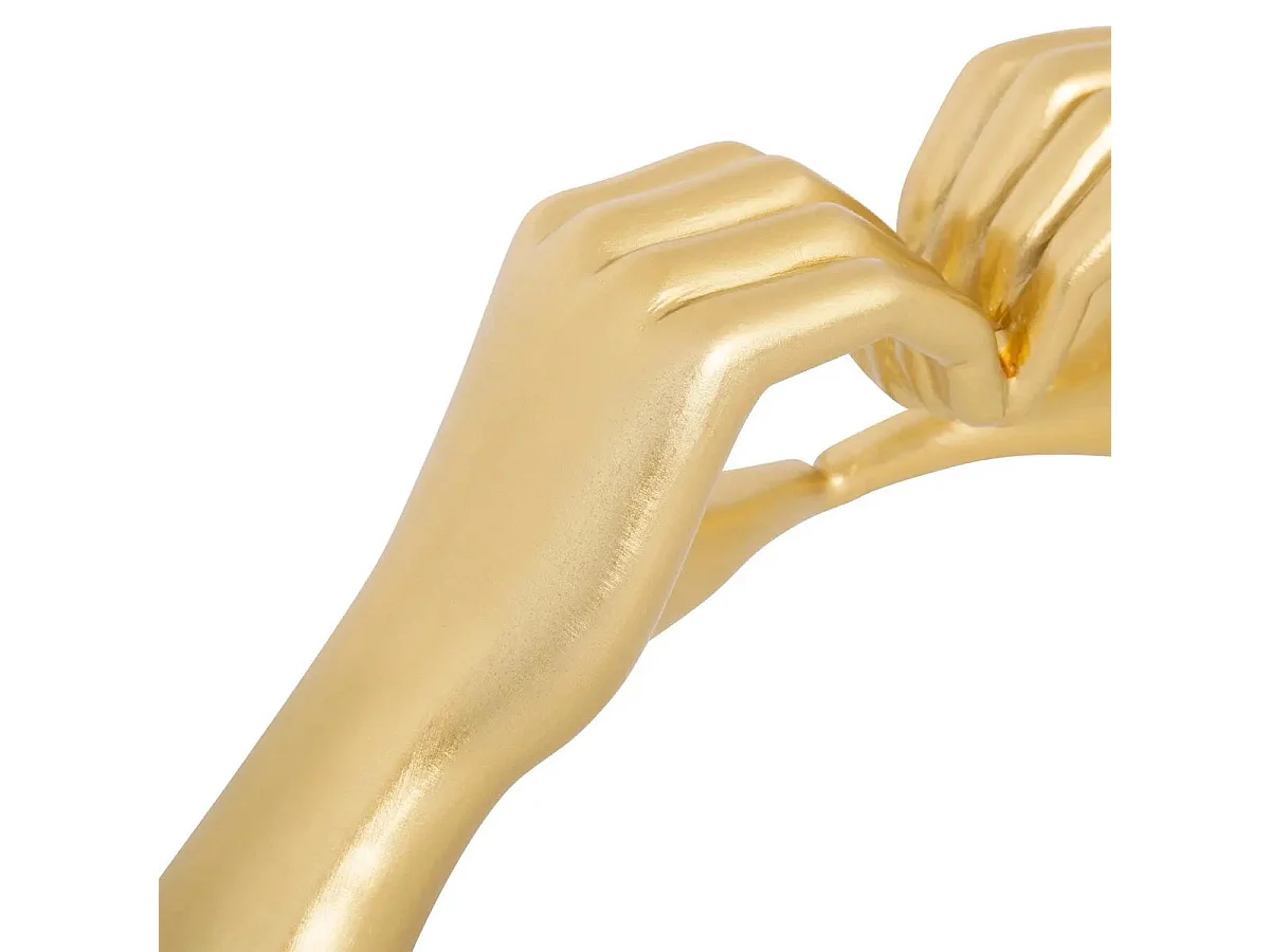 Mains Cœur Déco "Amy" 31cm Doré