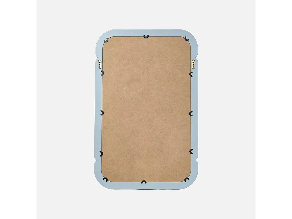 Miroir rectangulaire décor bois 106cm bleu clair - Volt