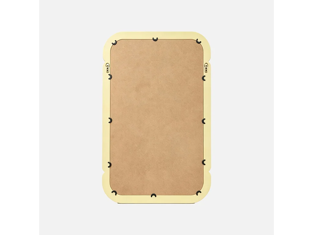 Miroir rectangulaire décor bois 106cm jaune - Volt