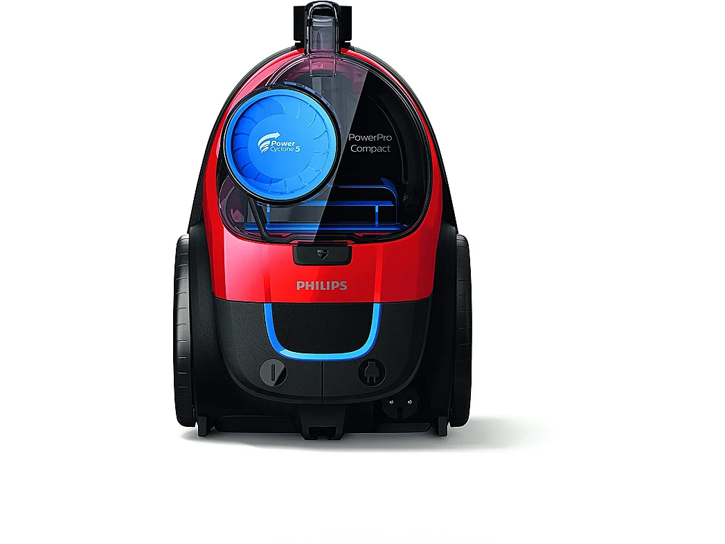 Philips PowerPro Compact Beutelloser Staubsauger 76dB Rot FC9330/09