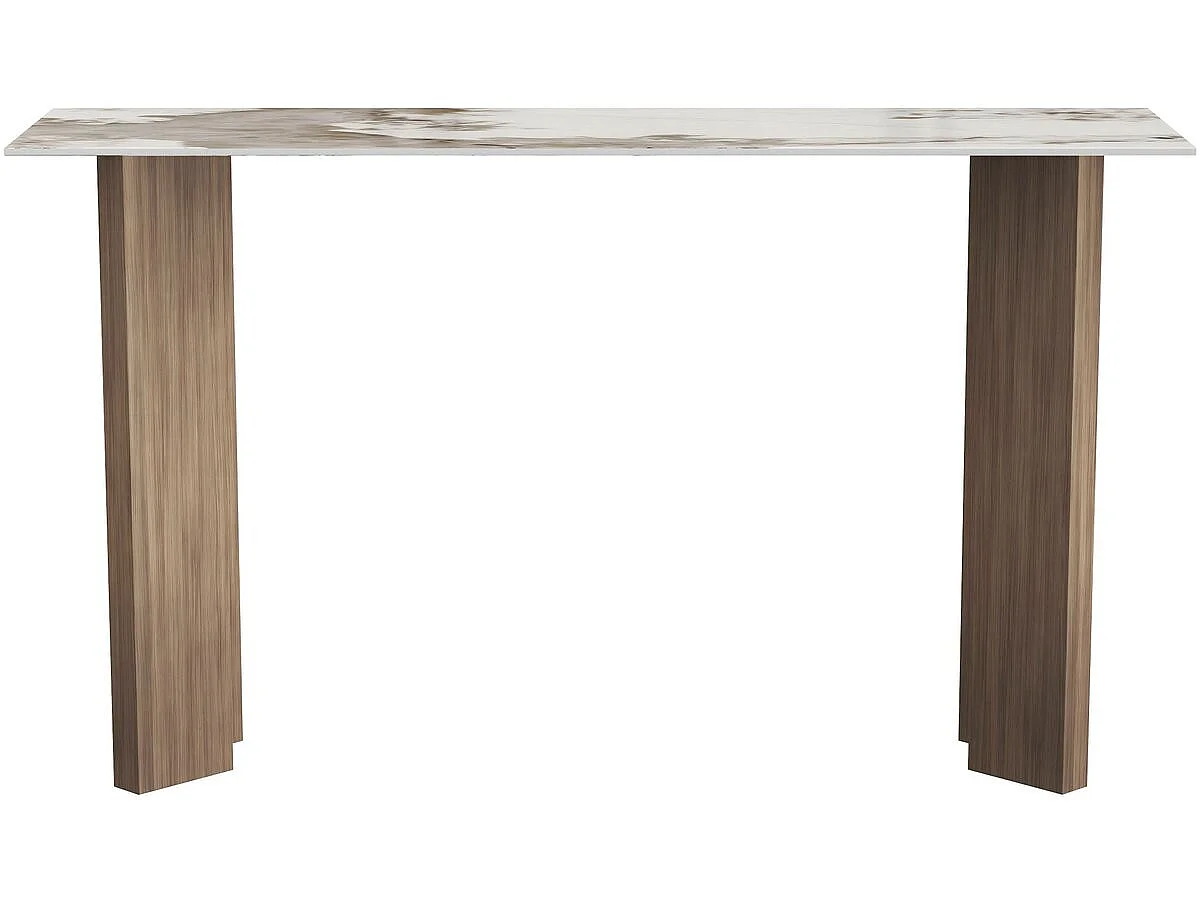 Konsole mit Keramikplatte im Pandora-Stil "Elma" – 140 cm – Braun