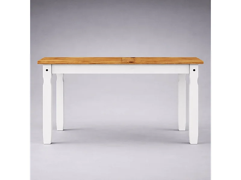 Mercers Furniture Corona White 4'0" Dining Table Solid Wood Mexican Pine Wooden Kitchen