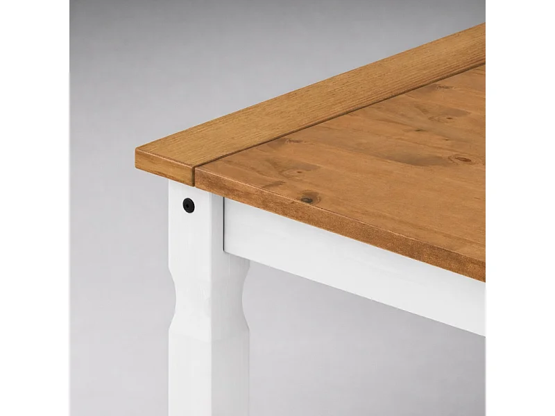 Mercers Furniture Corona White 4'0" Dining Table Solid Wood Mexican Pine Wooden Kitchen
