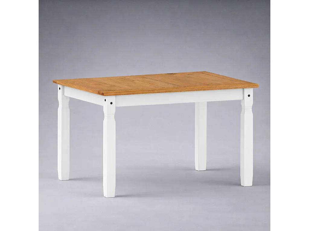 Mercers Furniture Corona White 4'0" Dining Table Solid Wood Mexican Pine Wooden Kitchen