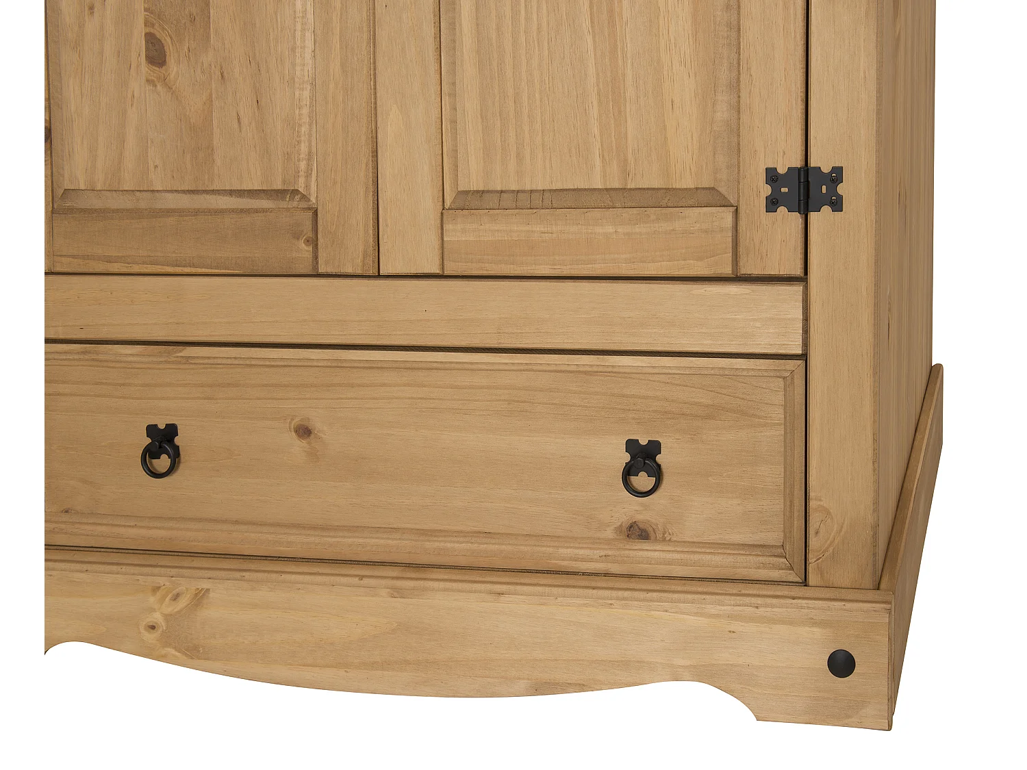 Mercers Furniture Corona 2 Door 1 Drawer Arch Top Wardrobe Double Robe Solid Wood Pine Wooden Bedroom with Mexican Styling