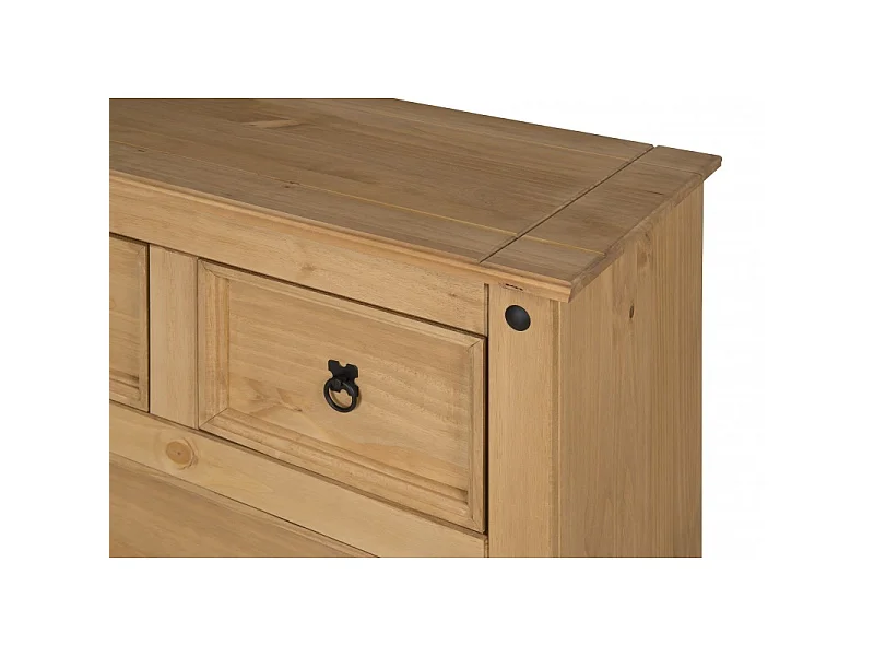 Mercers Furniture Corona Large 2+2 Chest of 4 Drawers Solid Wood Pine Wooden Bedroom with Mexican Styling