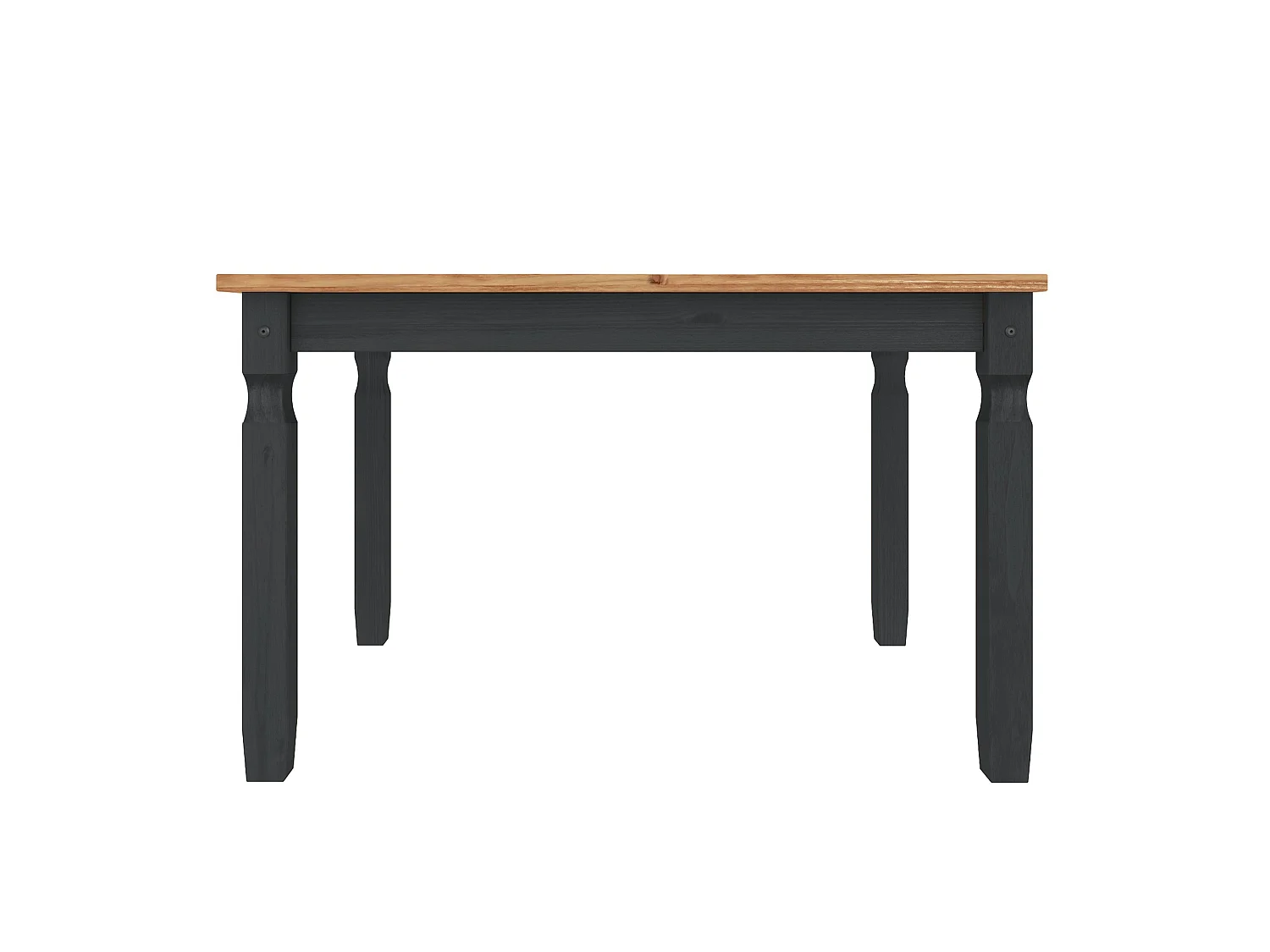 Mercers Furniture Corona Charcoal 4'0 Dining Table Solid Wood Mexican Pine Wooden Kitchen Dark Grey