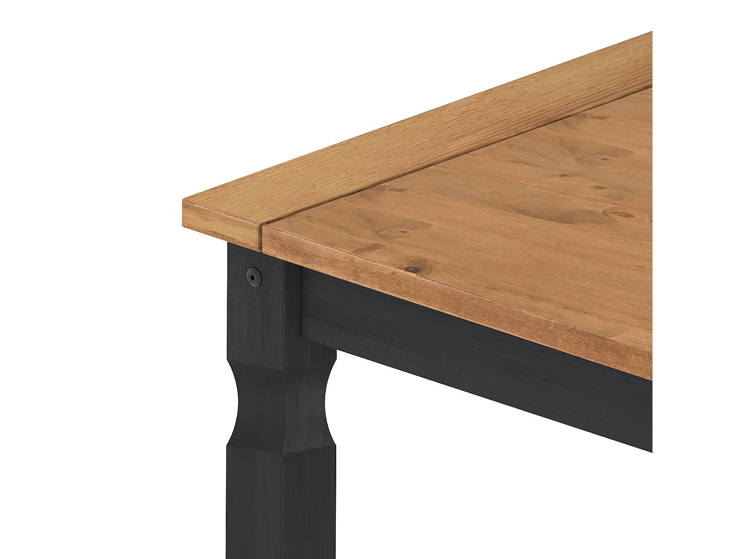 Mercers Furniture Corona Charcoal 4'0 Dining Table Solid Wood Mexican Pine Wooden Kitchen Dark Grey