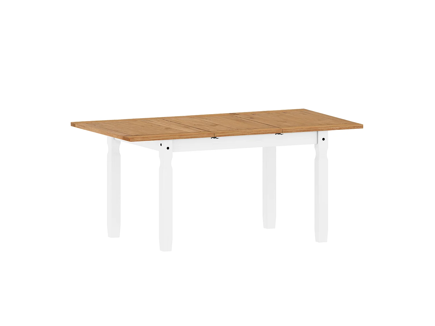 Mercers Furniture Corona White Small Extending Dining Table Solid Wood Mexican Pine Wooden Kitchen
