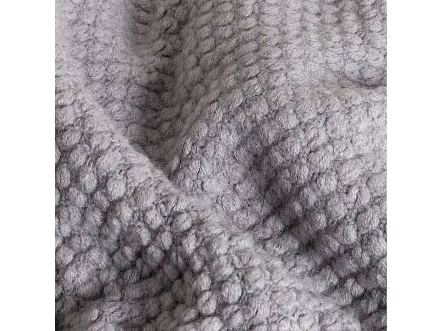 Couverture plaid gris clair 180x220cm DENARLA - SACASA