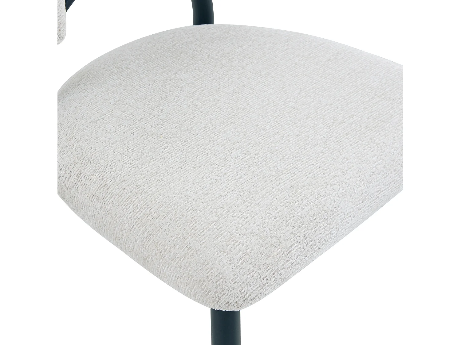 Moderne Gestoffeerde Eetkamerstoelen met Gebogen Rugleuning en Metalen Poten, Set van 2