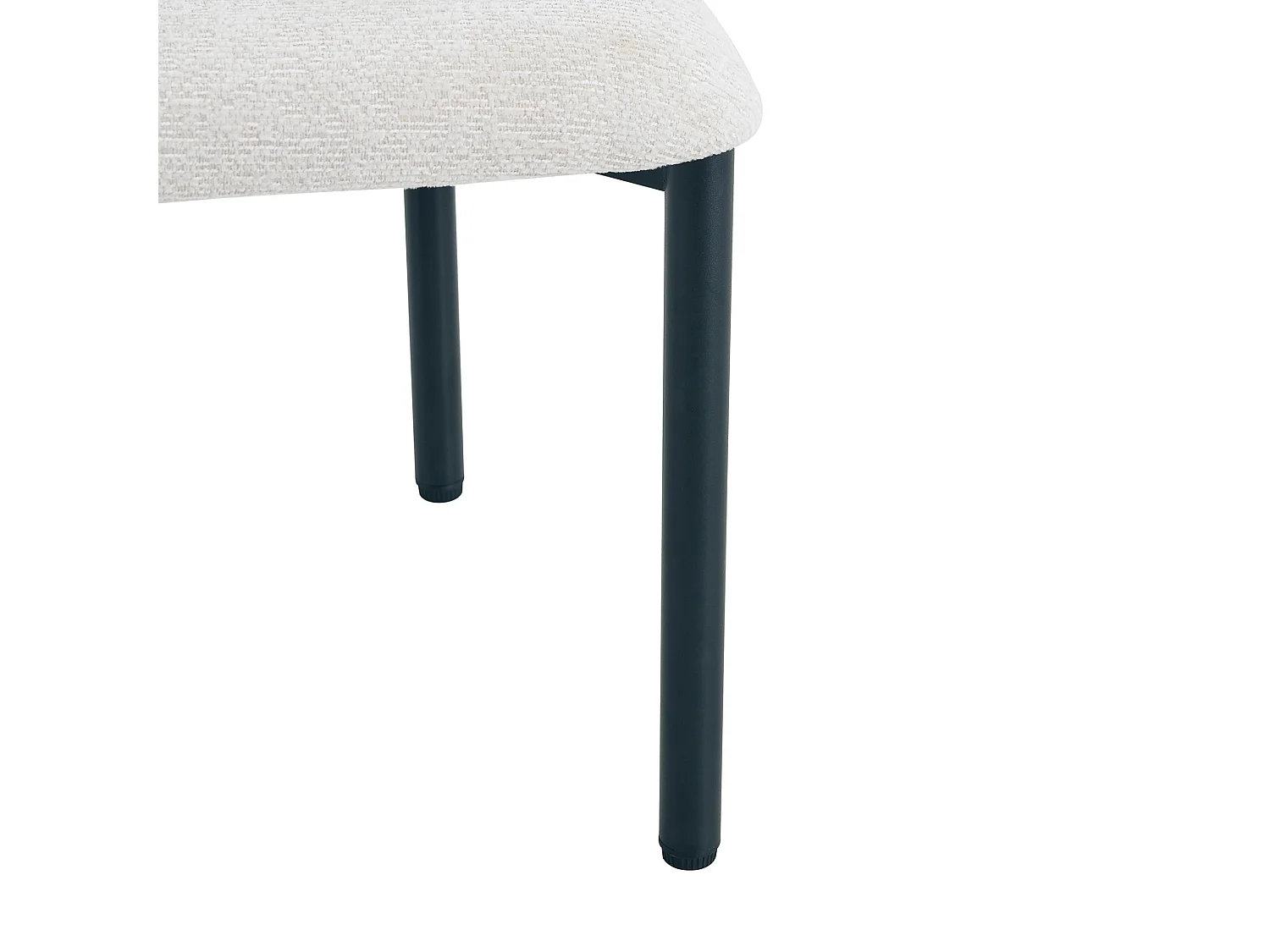 Moderne Gestoffeerde Eetkamerstoelen met Gebogen Rugleuning en Metalen Poten, Set van 2