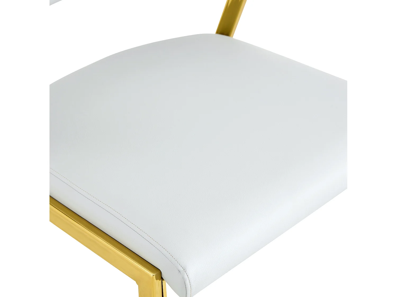 Moderne sedie da pranzo imbottite con schienale curvo, rivestimento in PU e gambe in metallo, set di 2