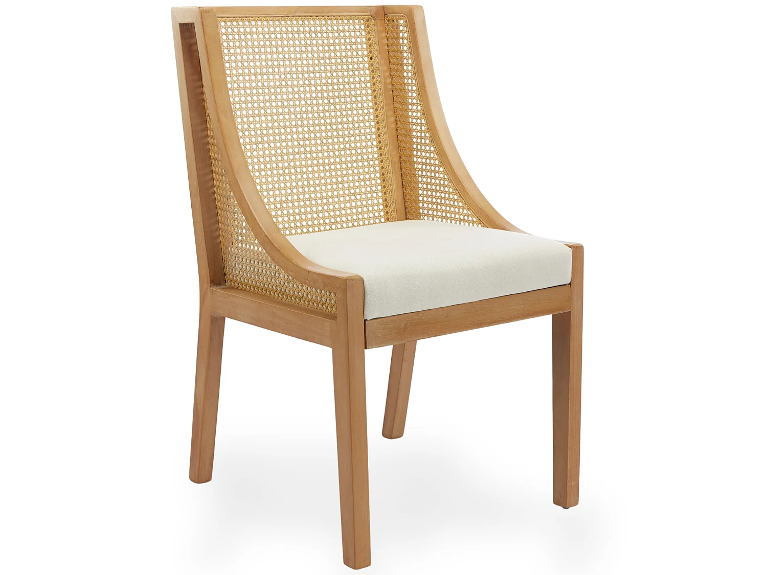 Lot de 1 chaises de salle à manger avec design sans accoudoirs et cadre en bois