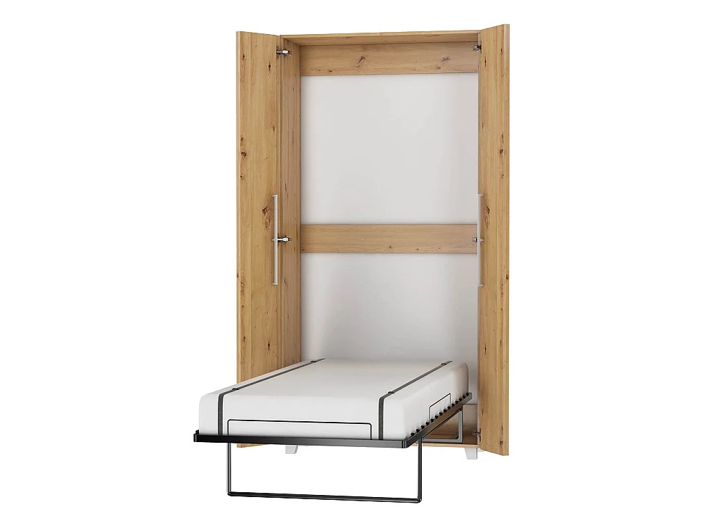 Letto a scomparsa verticale TEDDY 90 x 200 cm rovere artisan con rete