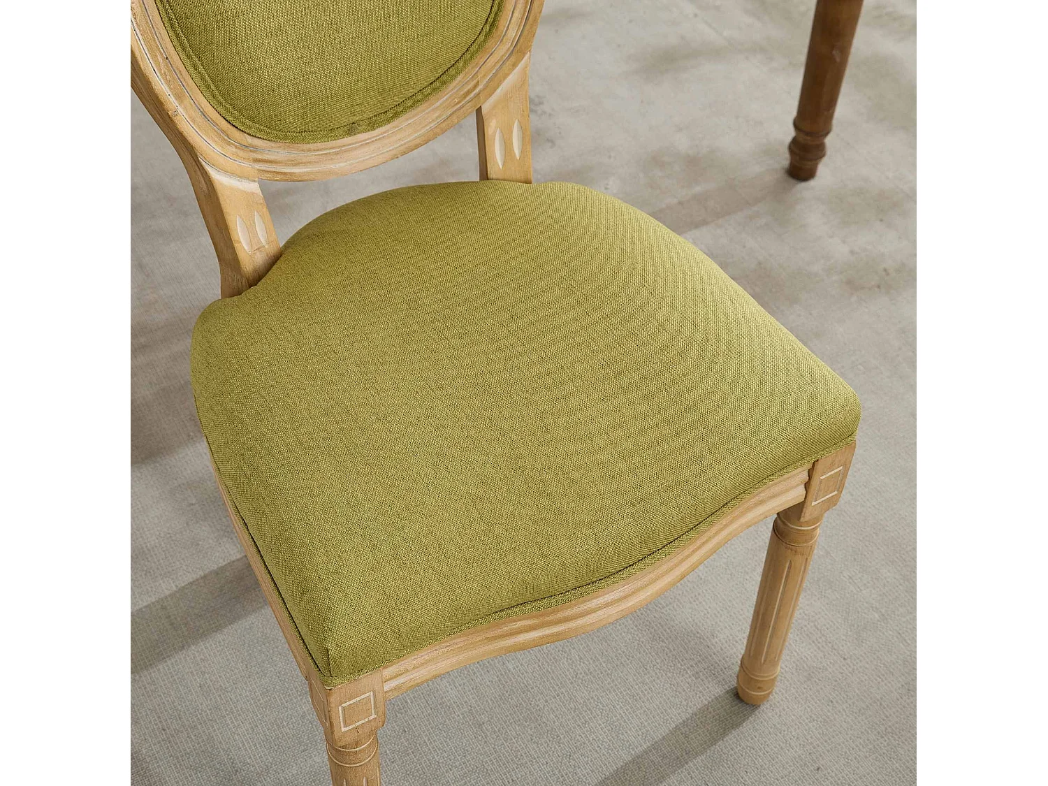 Franse Vintage Linnen Eetkamerstoelen, Set van 2 - Elegant Ontwerp, Zacht Gevoel, Stevige Constructie