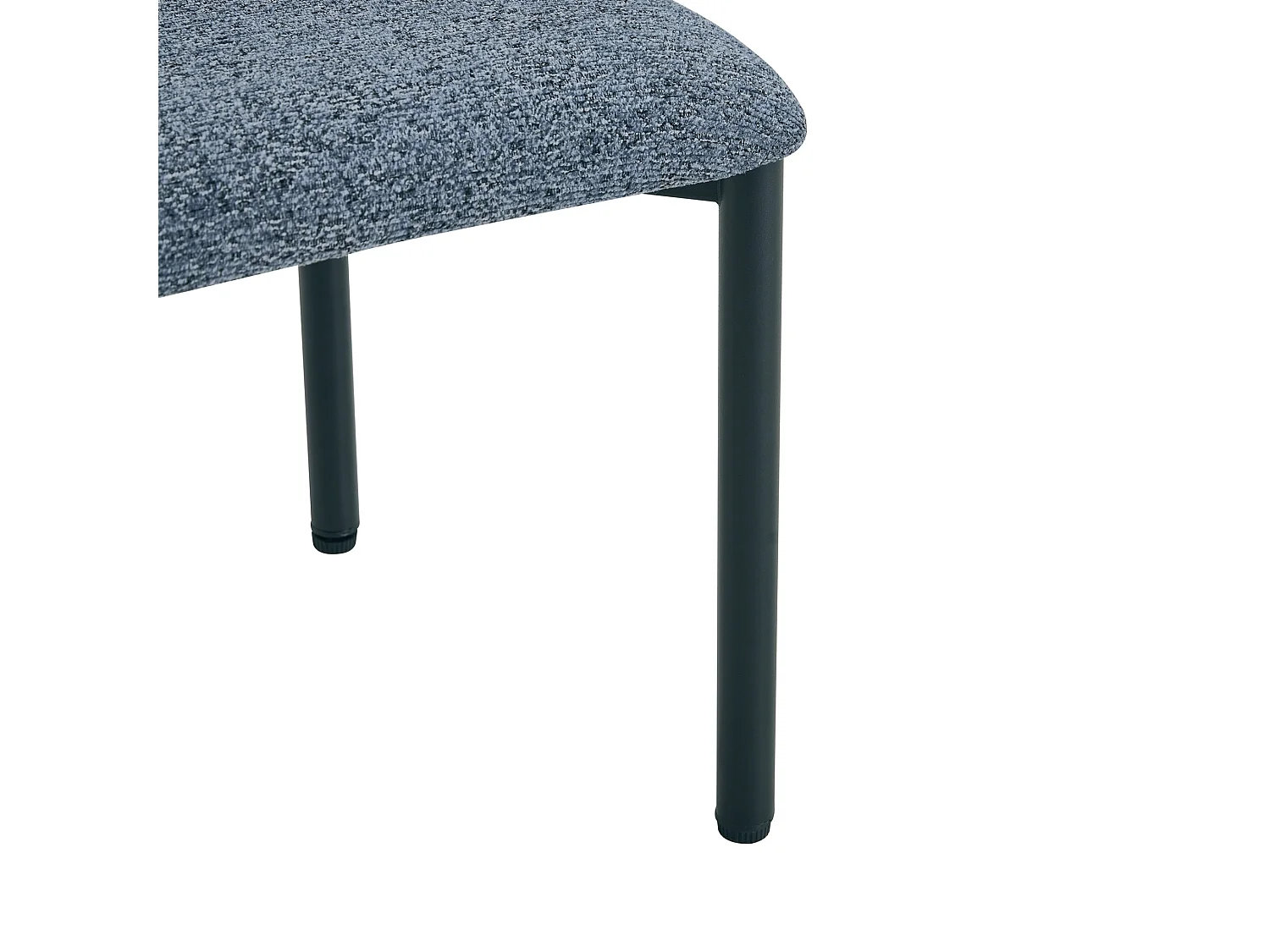 Moderne Gestoffeerde Eetkamerstoelen met Gebogen Rugleuning en Metalen Poten, Set van 2