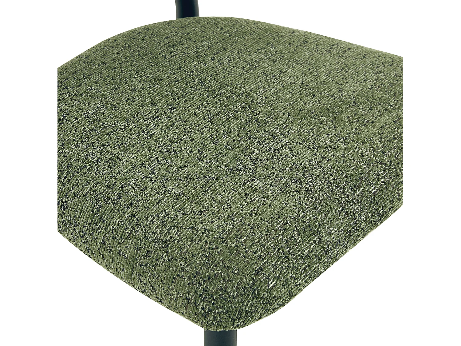Moderne Gestoffeerde Eetkamerstoelen met Gebogen Rugleuning en Metalen Poten, Set van 2