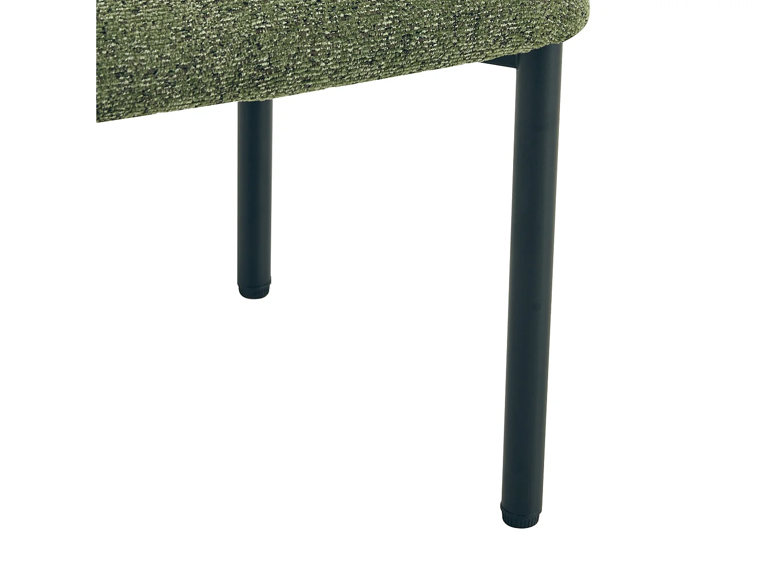 Moderne Gestoffeerde Eetkamerstoelen met Gebogen Rugleuning en Metalen Poten, Set van 2