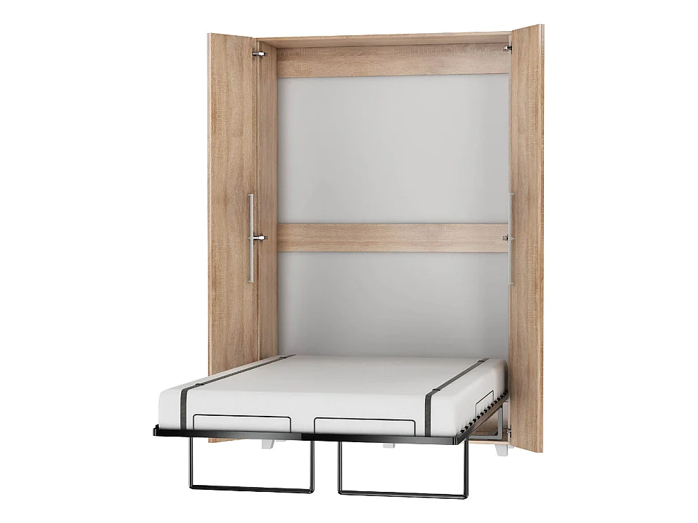 Lit escamotable vertical TEDDY 120 x 200 cm chêne sonoma avec sommier